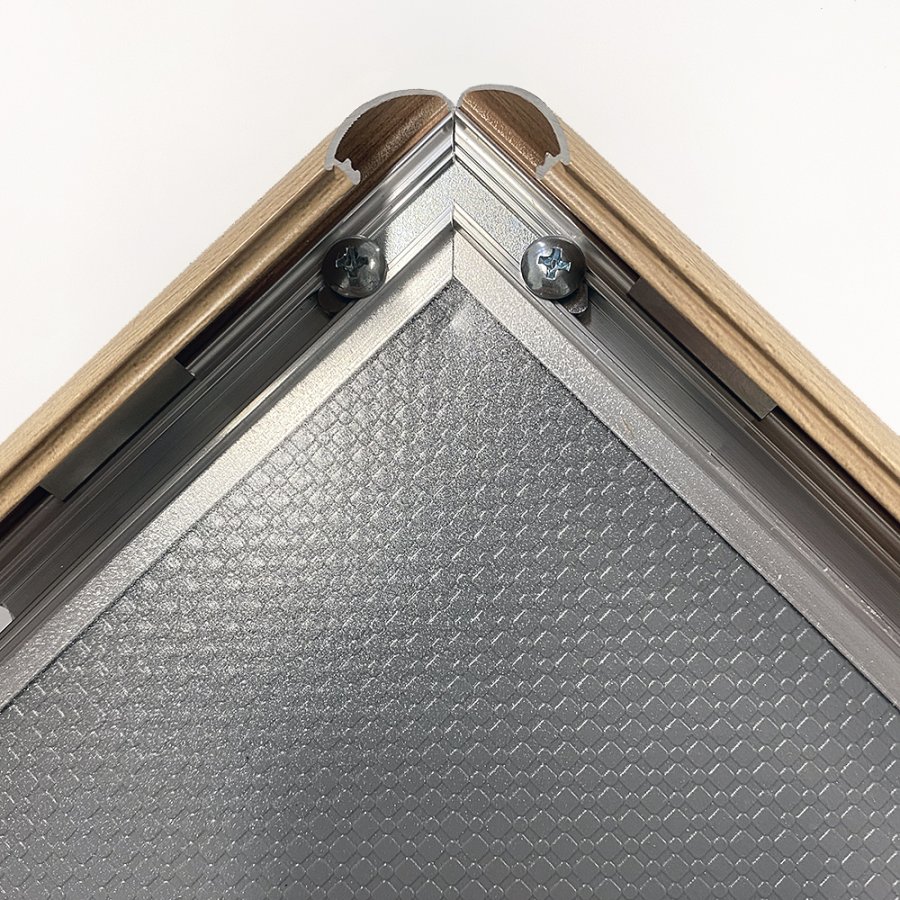 Alu-Schnapprahmen 25 mm, A4 - Helle Holzoptik