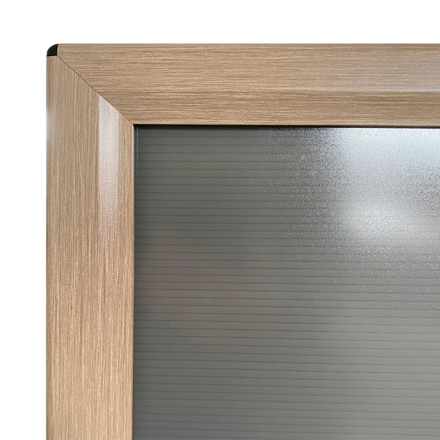 Stilvolles Wind-Pro Wasserbasis Gehwegschild in Grau/Hellholz - A1 Gr&ouml;&szlig;e