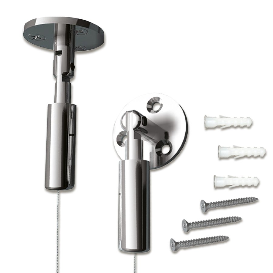 Decken-, Boden- und Wandhalterungen f&uuml;r doppelseitigen Snap-Rahmen