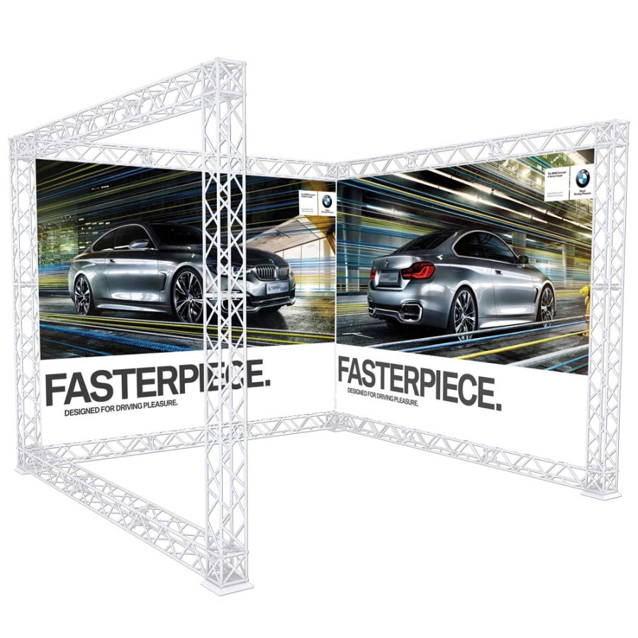 Crown Truss U-Shape 3 x 3 m, 15 x 15 cm, weiss