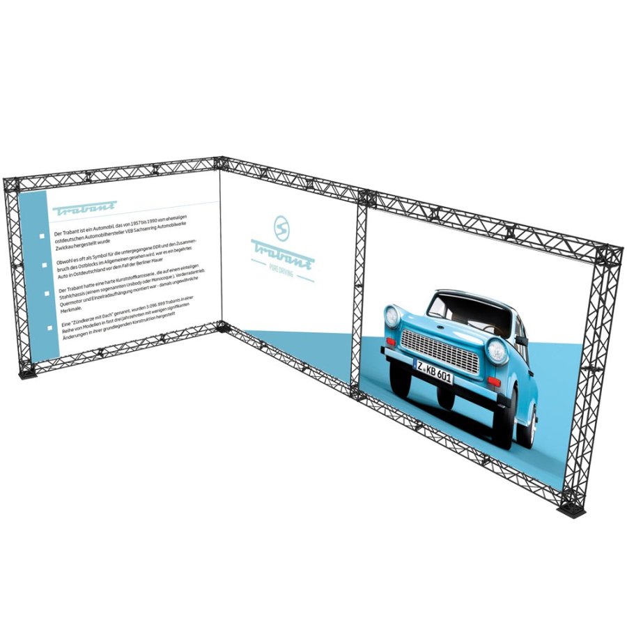 Crown Truss L-Shape 3 x 6 m, 10 x 10 cm, schwarz