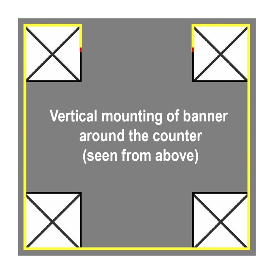 Crown Truss Theke - Quadratisch - Schwarz