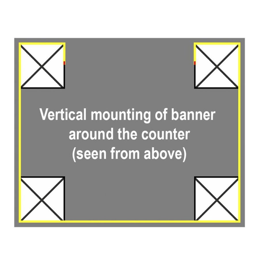 Crown Truss Counter Rechteck 125x65cm