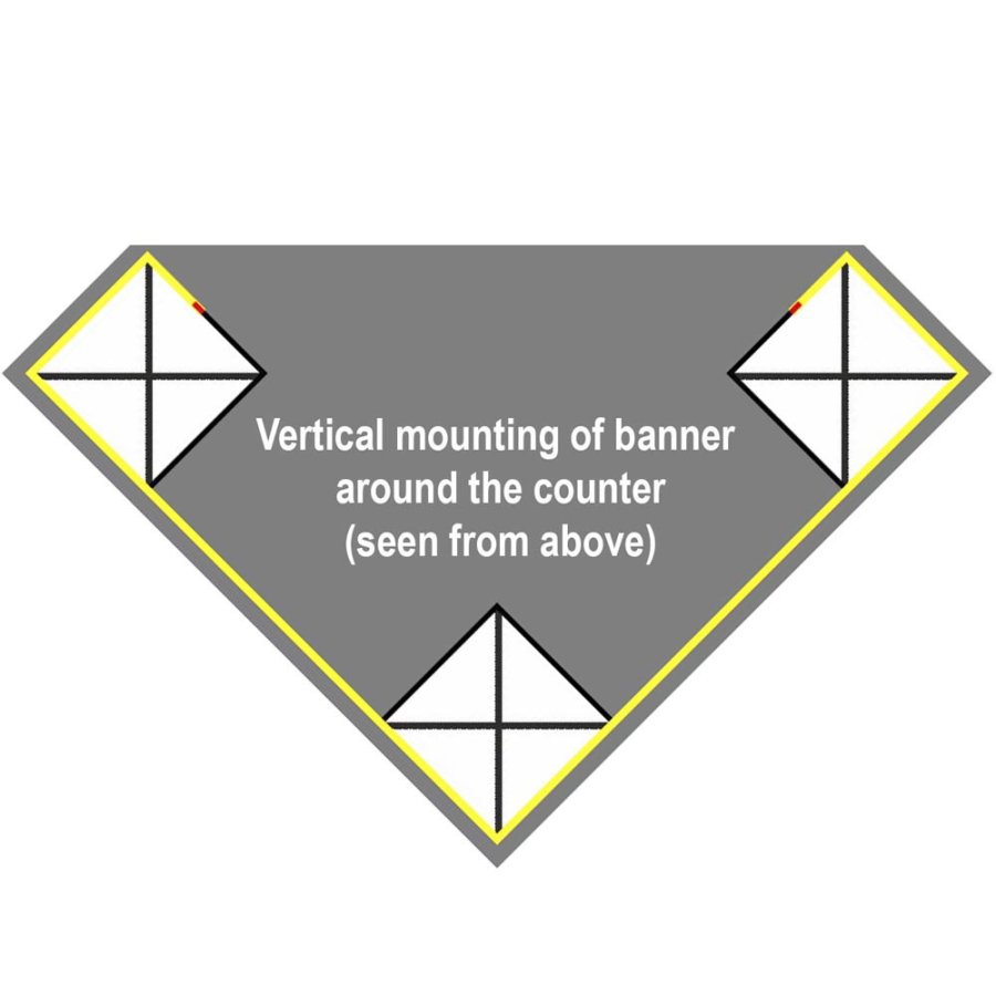 Crown Truss Counter - Dreieck - Wei&szlig;