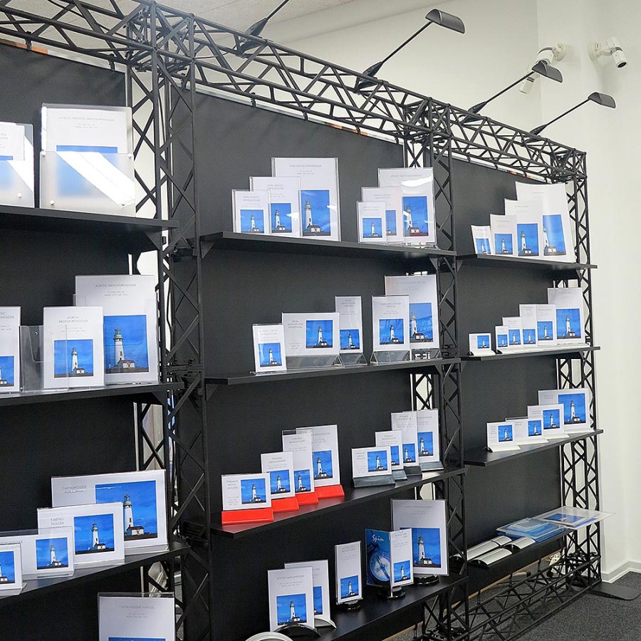 Crown Truss 15 3-teilige Messewand - schwarz