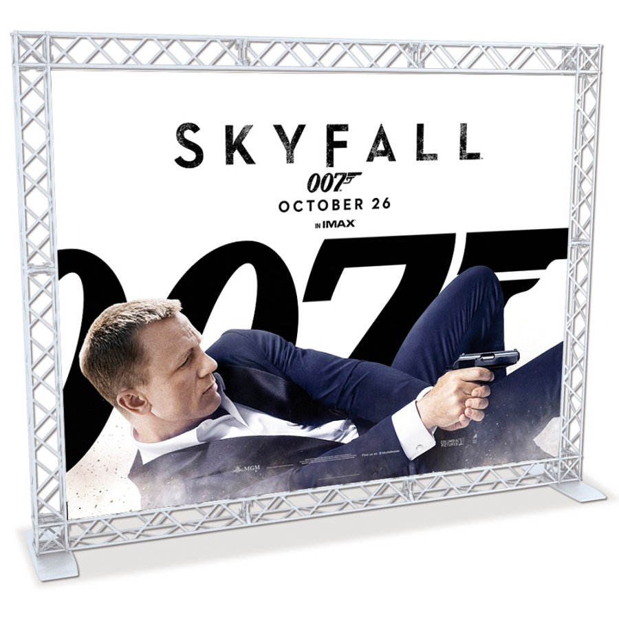 Crown Truss 15 Messewand mit Banner - wei&szlig;