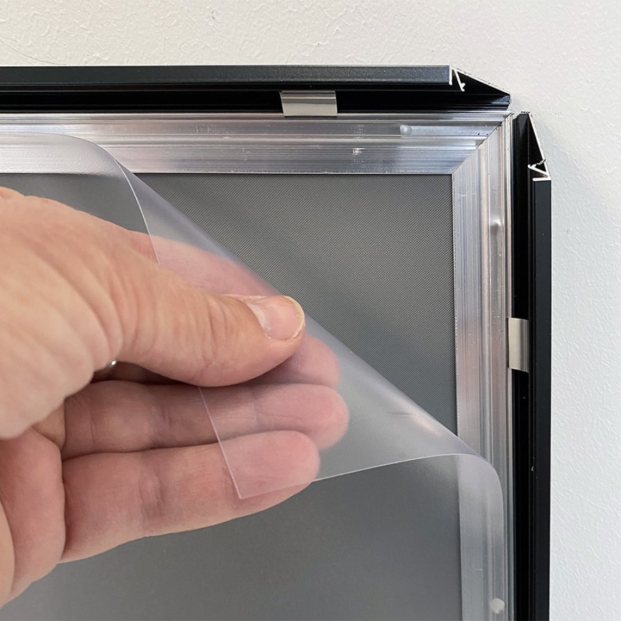 Klapprahmen mit 20mm Aluminium-Flachprofil, schwarz - 50 x 70 cm