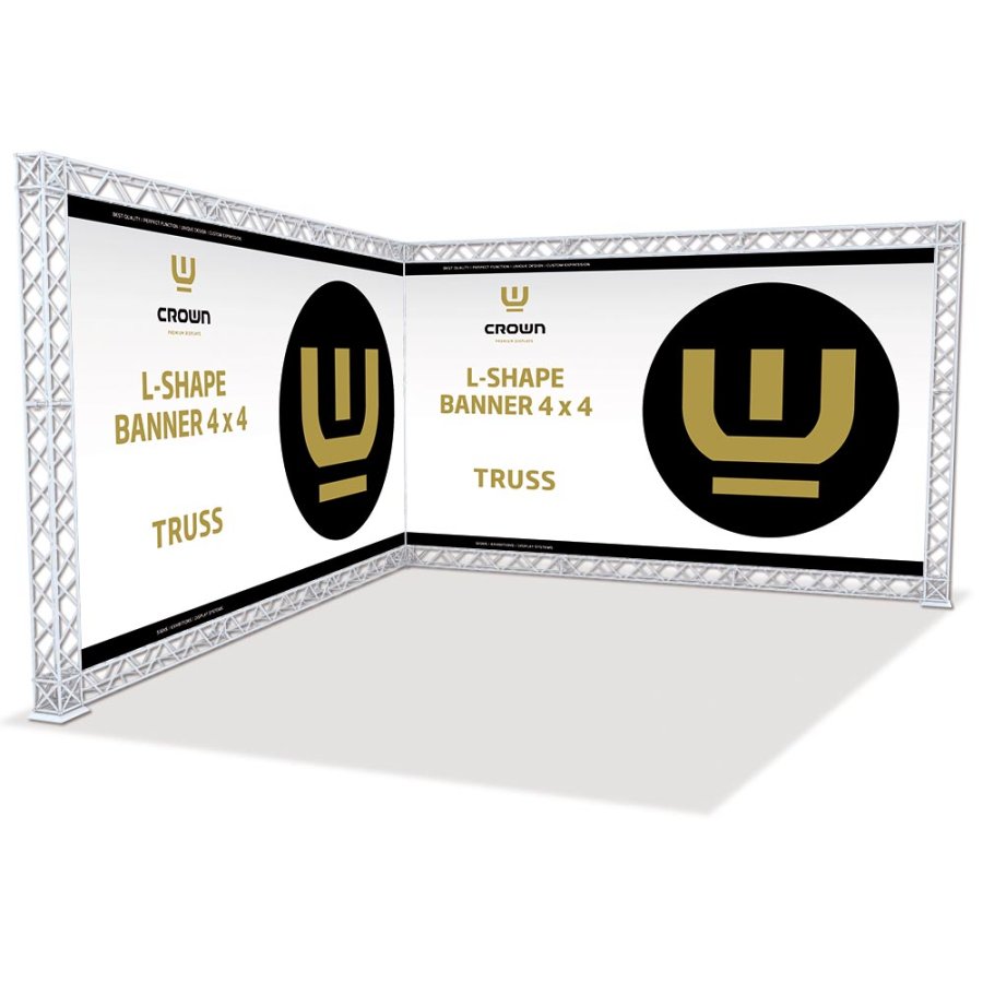 CROWN TRUSS 15 L-shape wall 3 x 3 m, 400 x 400 cm