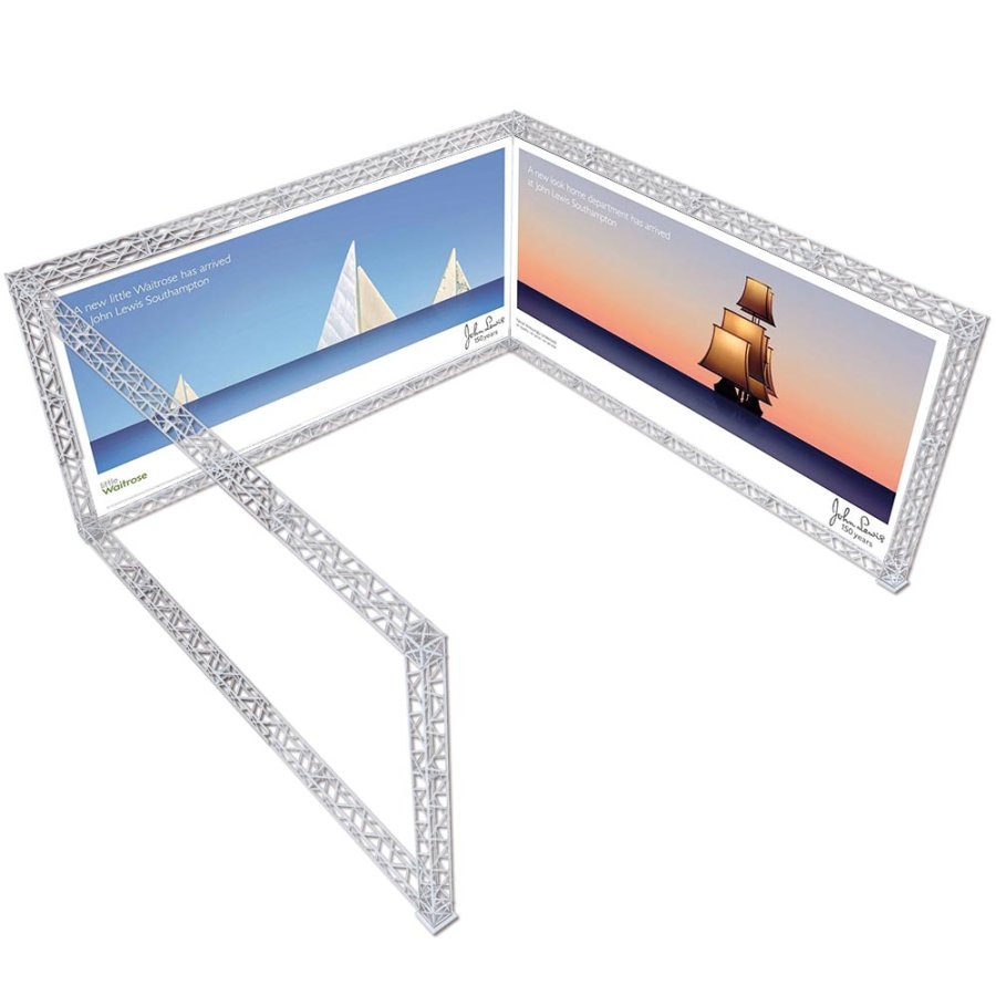 Crown Truss 15 Messewand U-Form 5 x 5 m - wei&szlig;