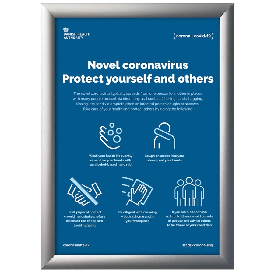 Desinfektionsst&auml;nder f&uuml;r Handdesinfektion mit A3-Klapprahmen