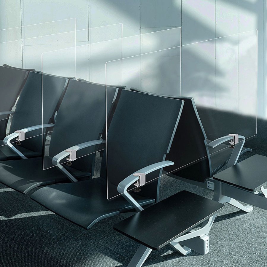 Kantenklemmen-Set f&uuml;r Hygieneabschirmung Tisch, 2-tlg