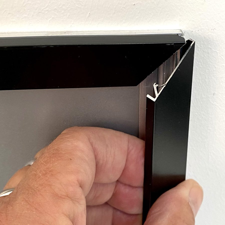 Klapprahmen mit 20mm Aluminium-Flachprofil, schwarz - A1