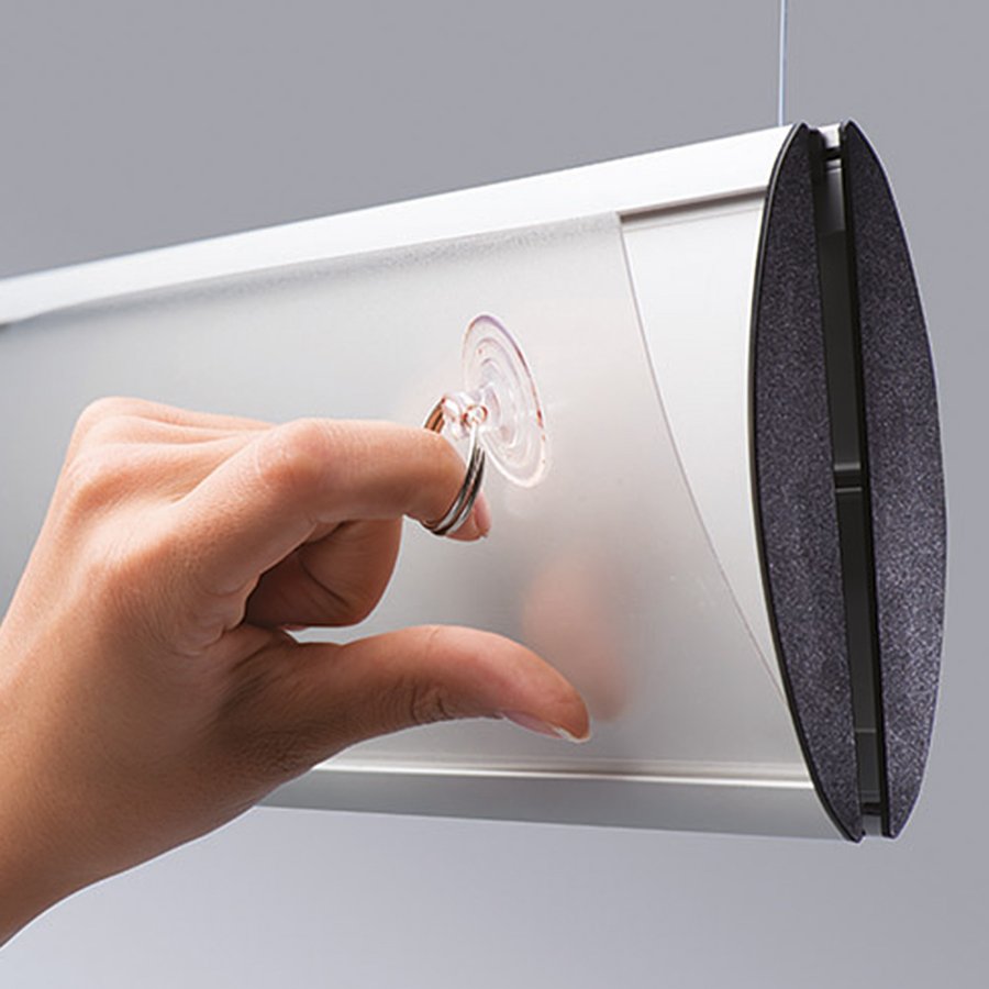 Doppelseitiges H&auml;ngeschild, 1 Lage - 50 x 7,4 cm