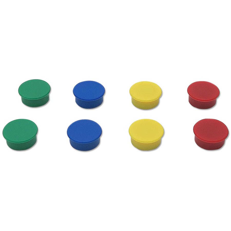 Magnete f&uuml;r z.B. Whiteboard. 8 Stk. - bunt