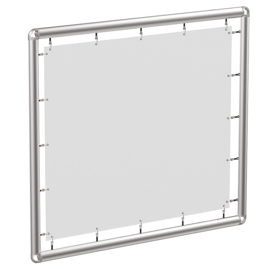 Omni-Bannerrahmen, 150 x 200 cm. inkl. Haken mit Gummi