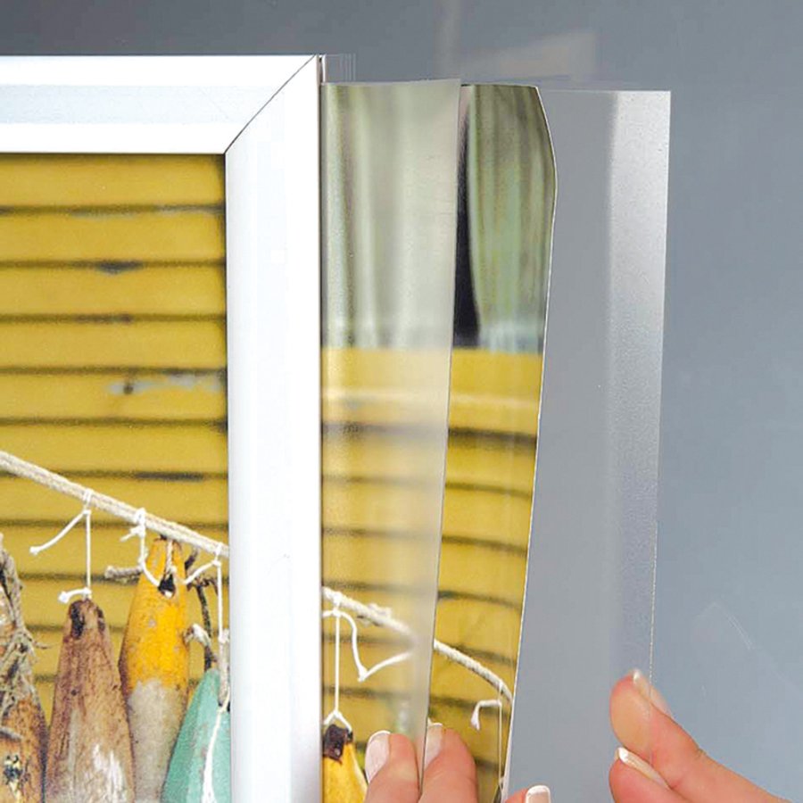 Slide-in Rahmen doppelseitig vertikal - 25mm - A3 - Silber