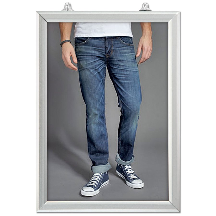 Slide-in Rahmen doppelseitig vertikal - 25mm - A1 - Silber