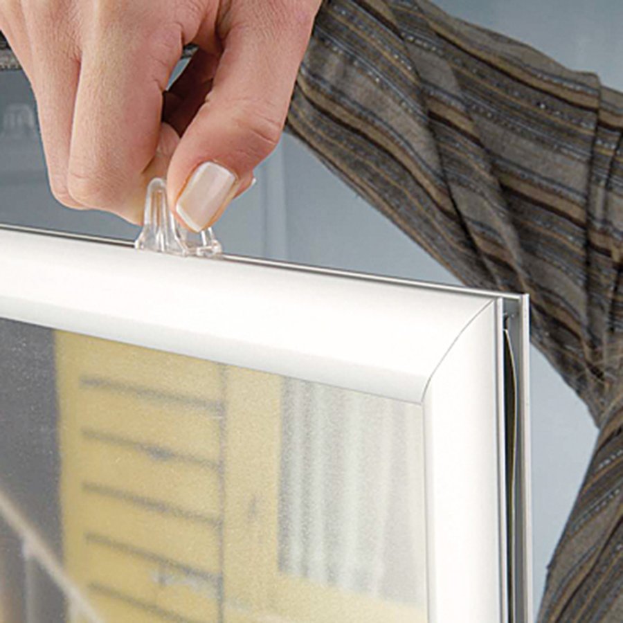 Slide-in Rahmen doppelseitig vertikal - 25mm - A1 - Silber