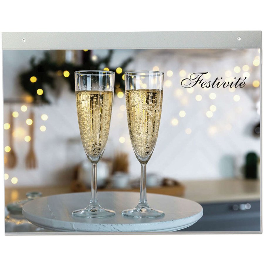 Posterleiste aus Acryl mit L&ouml;chern, horizontal, A3