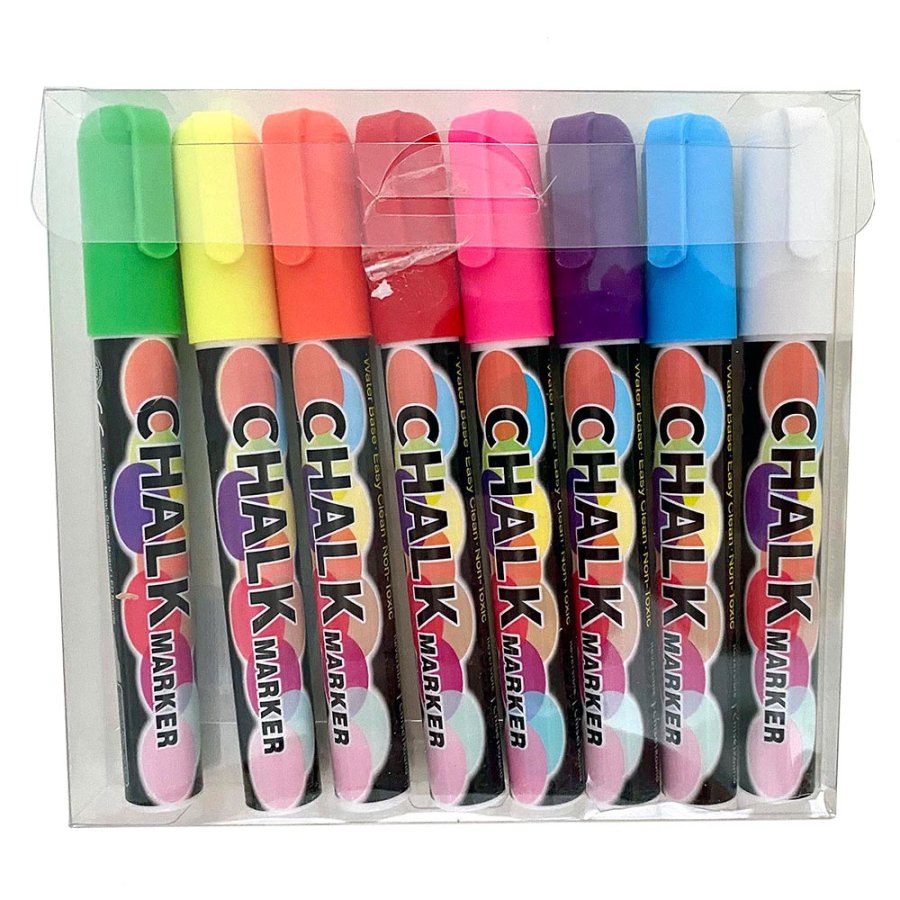 Board Marker Satz, 6 mm, 8 Farben f&uuml;r Kreidetafeln