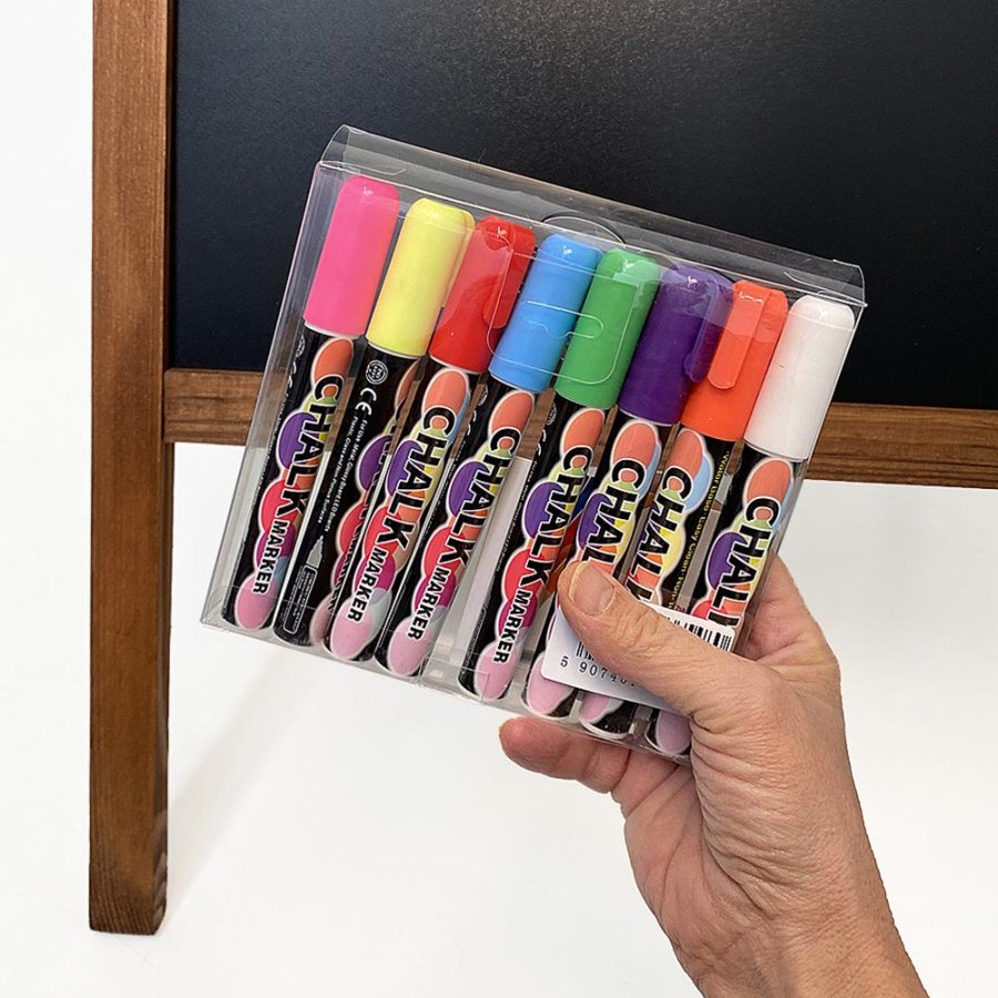 Kundenstopper, Kreidetafel, einschlie&szlig;lich Markierungen, 53 x 67 cm, Dunkel gef&auml;rbt