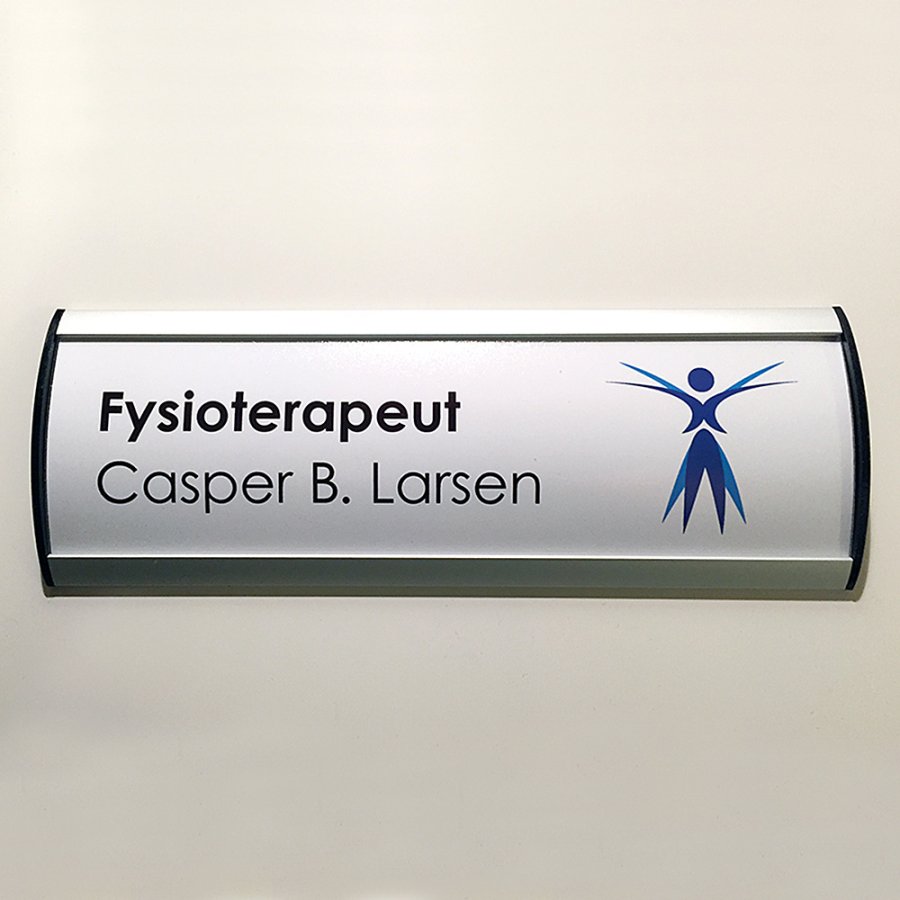 T&uuml;rschild/Wandschild zur Systematisierung, silber - 5,2x20cm