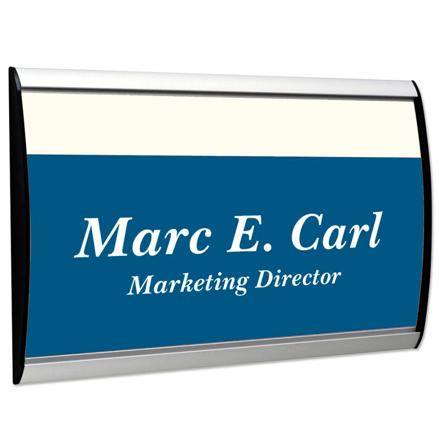 T&uuml;rschild/Wandschild zur Systematisierung, silber - 7,4x50cm