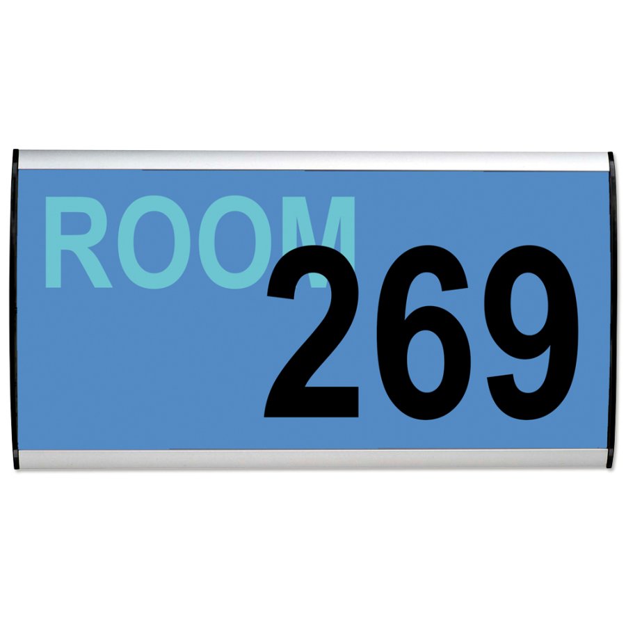 T&uuml;rschild/Wandschild zur Systematisierung, Silber - 14,8x40cm