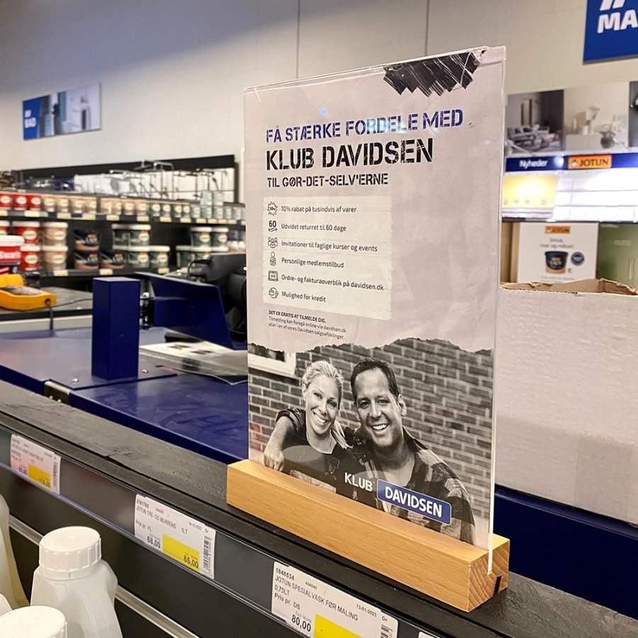 Tischaufsteller, Wood Block, Massivholz, A5 - 14,8 x 21 cm