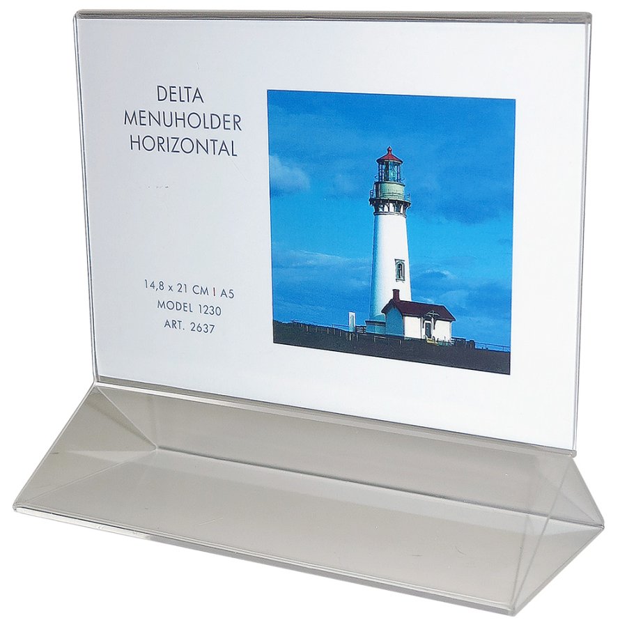 Delta Men&uuml;kartenhalter horizontal - A5 - 14,8 x 21 cm