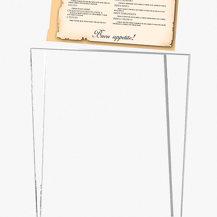 Rocket-Men&uuml;kartenhalter vertikal - A5 - 14,8 x 21 cm - schwarz