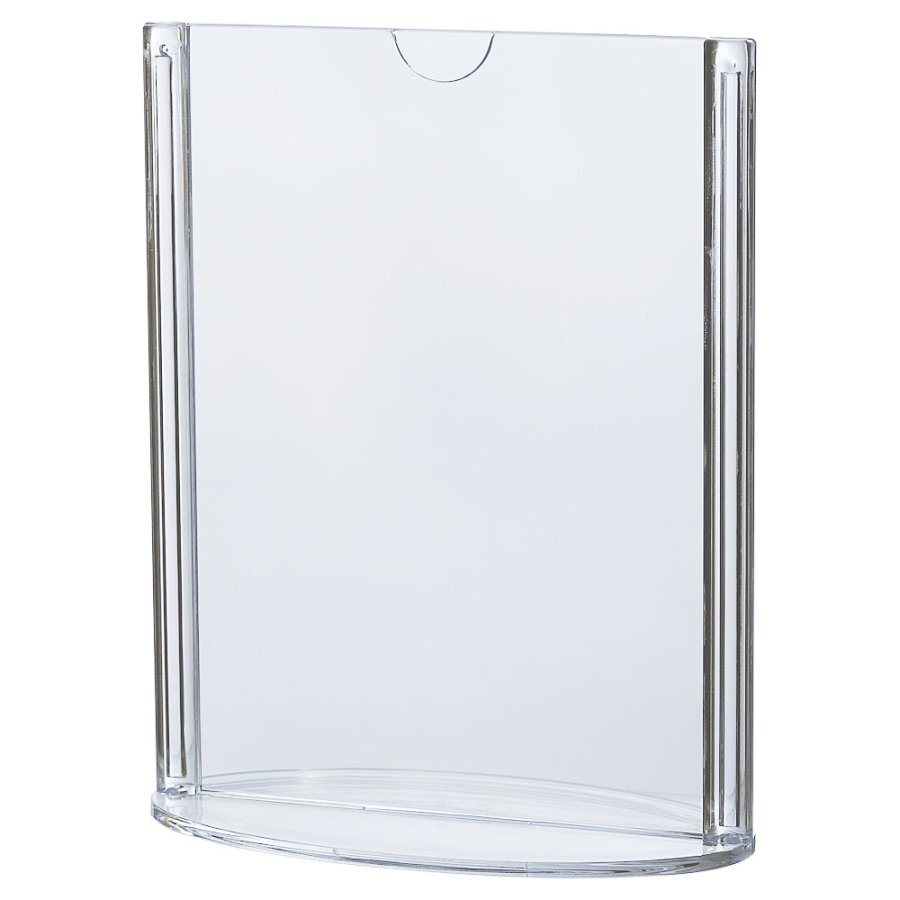 Ovaler Men&uuml;kartenhalter vertikal - A5 - 14,8 x 21 cm