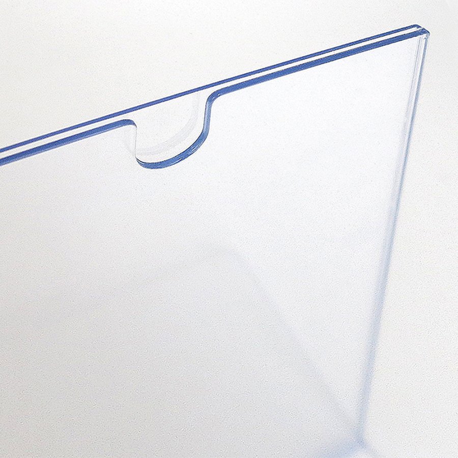 L - Men&uuml;kartenhalter A4, mit Einsatz oben - Halter f&uuml;r M65-Brosch&uuml;ren