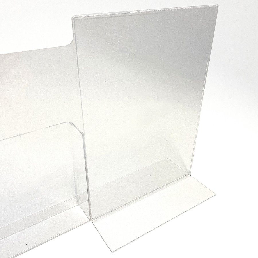 L - Men&uuml;kartenhalter A4 mit Halterung f&uuml;r A4-Brosch&uuml;ren vertikal