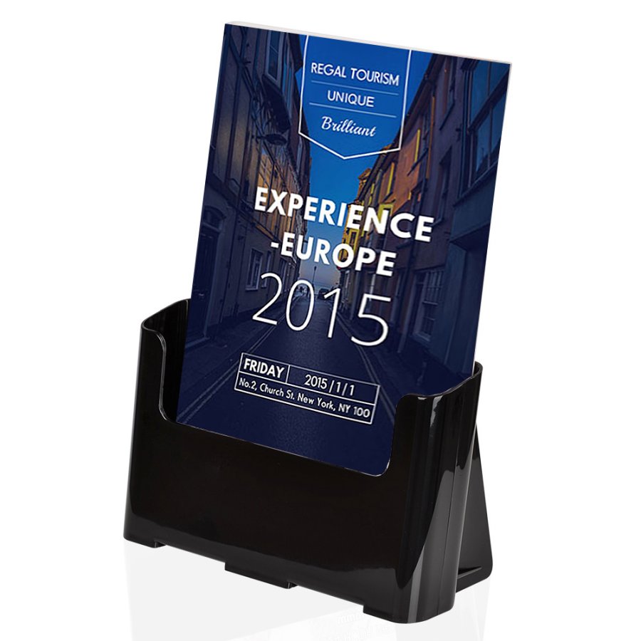 Table & Wall Dispenser, A4 Acrylhalter, schwarz