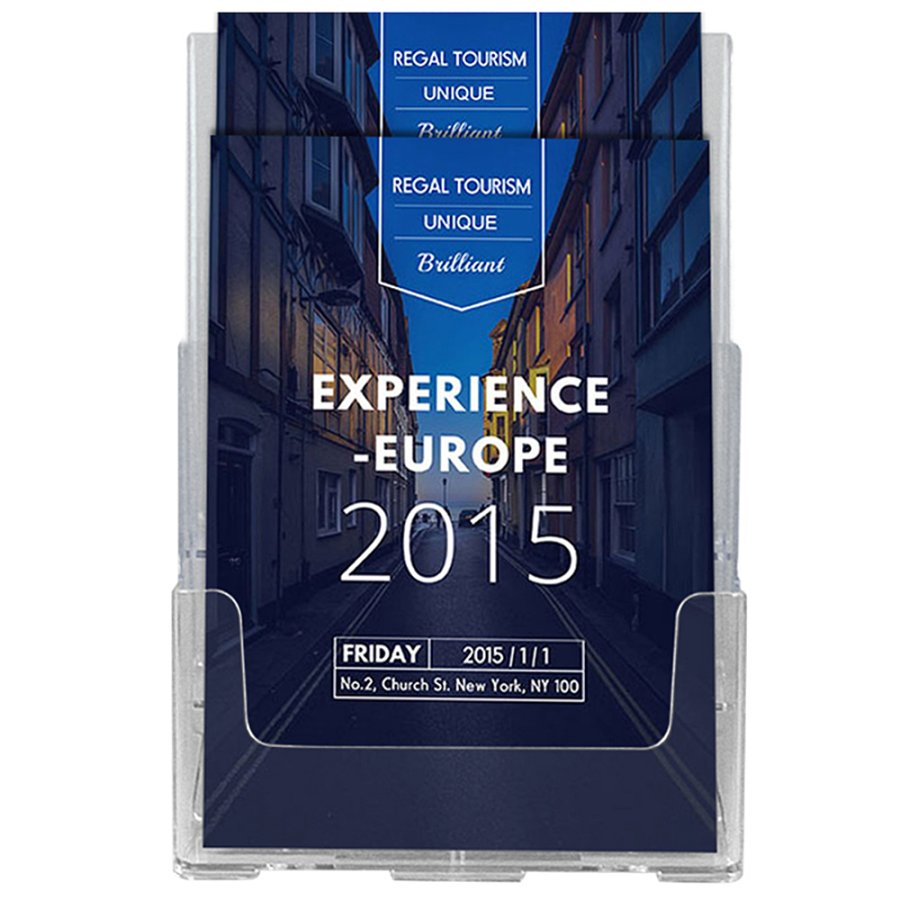 Tisch- und Wandprospekthalter aus Acryl, 2 x A4