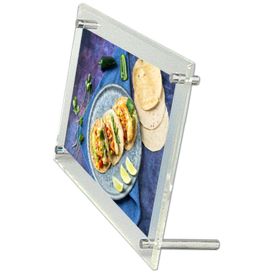 Men&uuml;kartenhalter mit F&uuml;&szlig;en - M65 Flyer - 9,9 x 21 cm