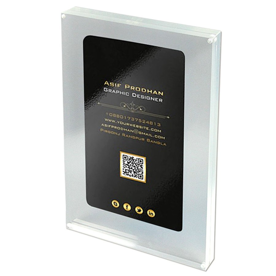 Block-Visitenkartenhalter f&uuml;r eine Visitenkarte - 11 x 7,4 cm