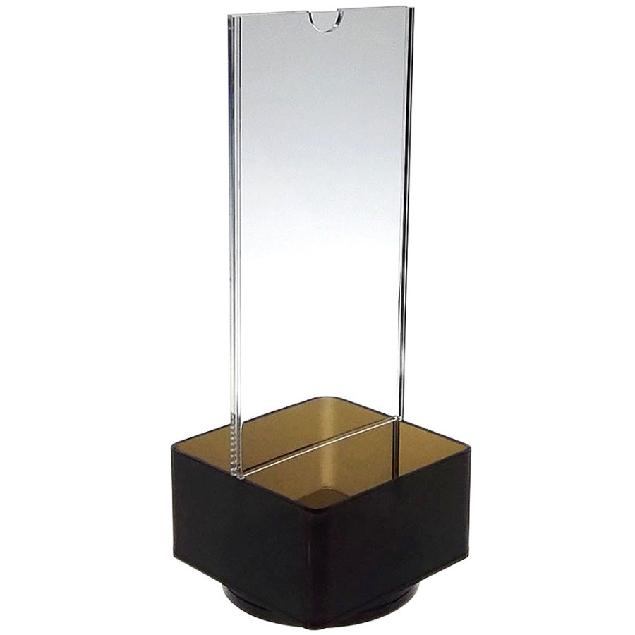 Salt & Pepper Men&uuml;kartenhalter vertikal - 2xM65 Flyer - 9,9x21 cm - schwarz