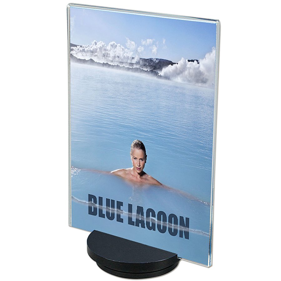 Turn Men&uuml;kartenhalter vertikal - A5 - 14,8 x 21 cm - schwarz