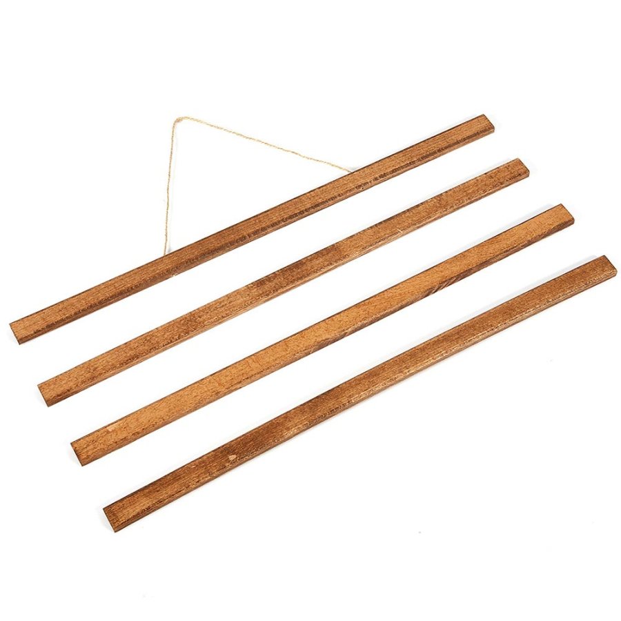Wooden Posterleiste aus dunkler Buche magnetisch Satz  - 50 cm Set