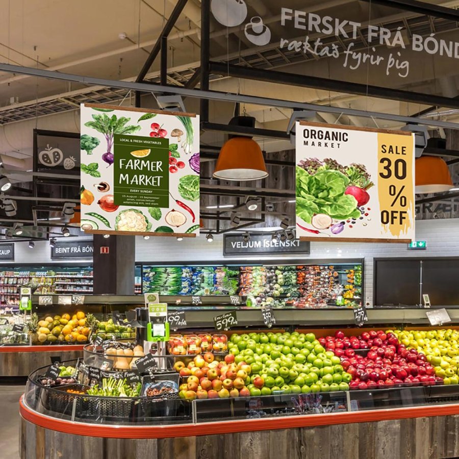 Wooden Posterleiste aus dunkler Buche magnetisch Satz  - 50 cm Set