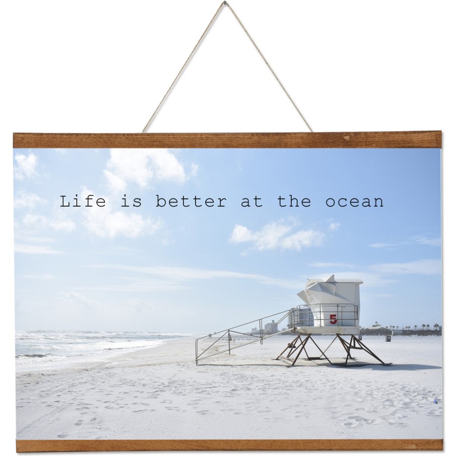 Wooden Posterleiste aus dunkler Buche magnetisch Satz  - 60 cm Set