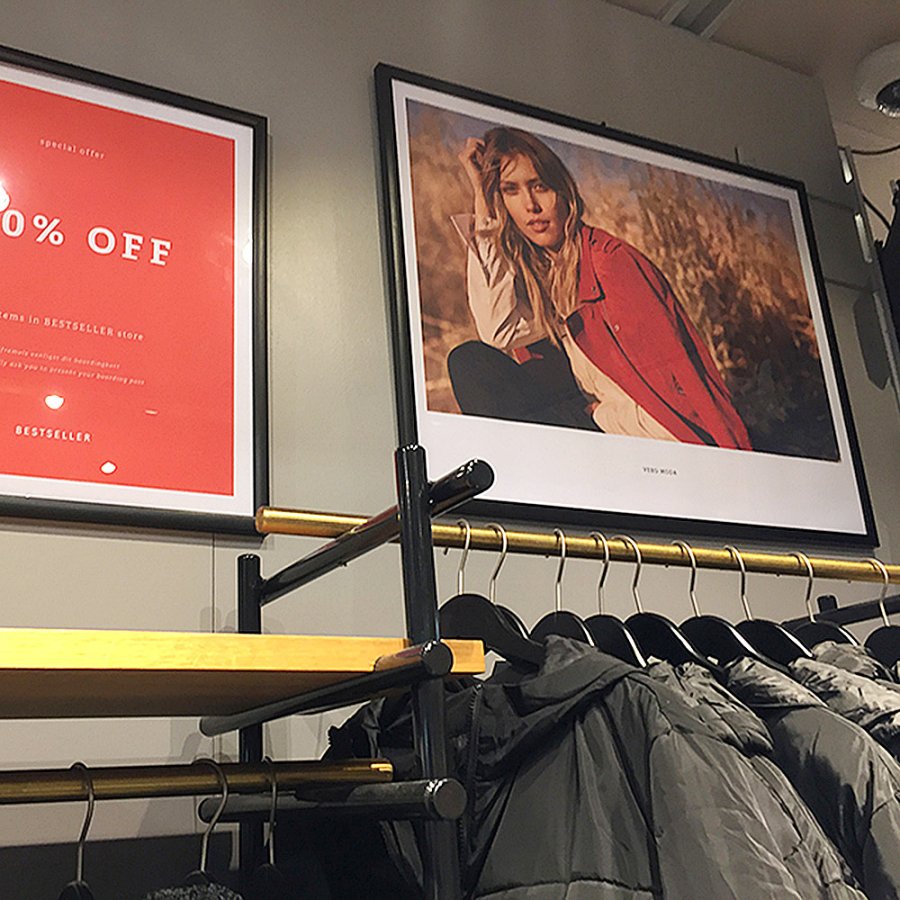 Opti Klapprahmen mit 25mm Aluminiumprofil, schwarz - A4