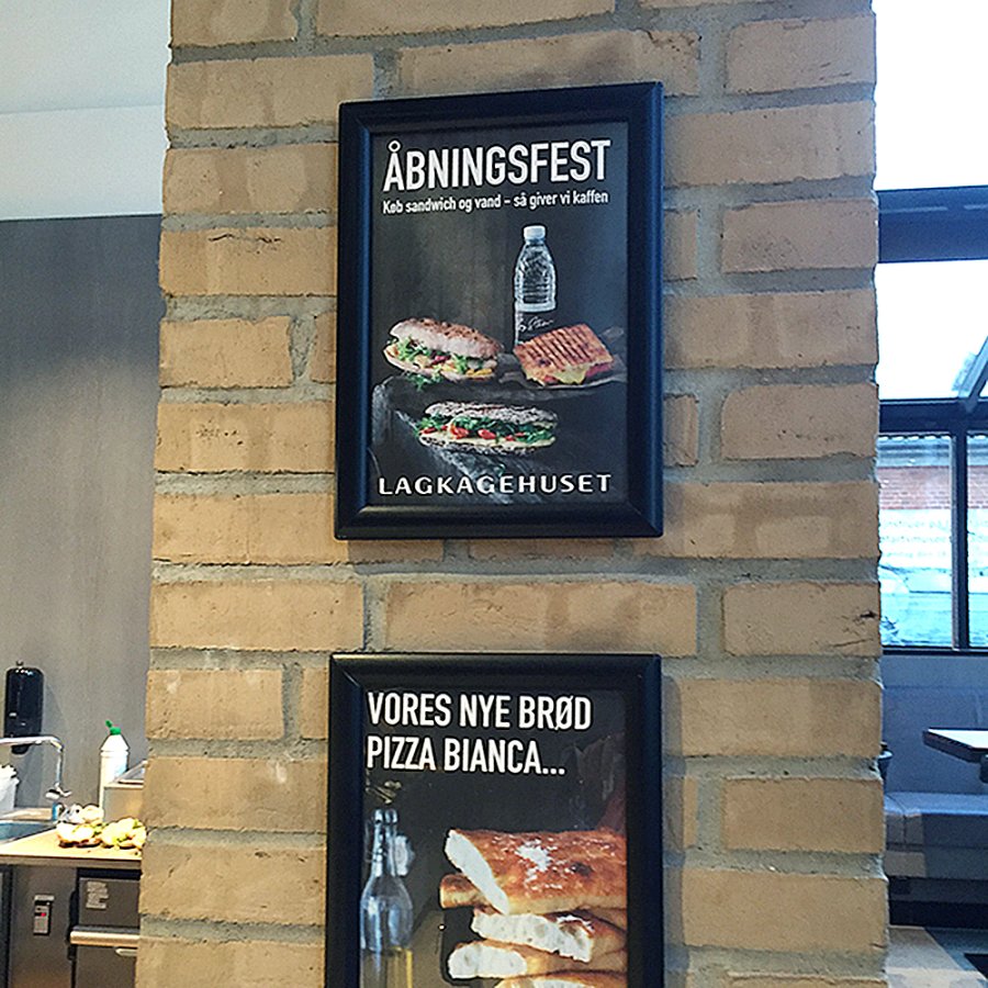 Opti Klapprahmen mit 25mm Aluminiumprofil, schwarz - A4