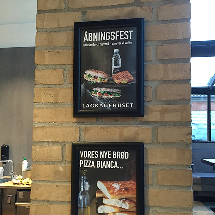 Opti Klapprahmen mit 25mm Aluminiumprofil, schwarz - A3