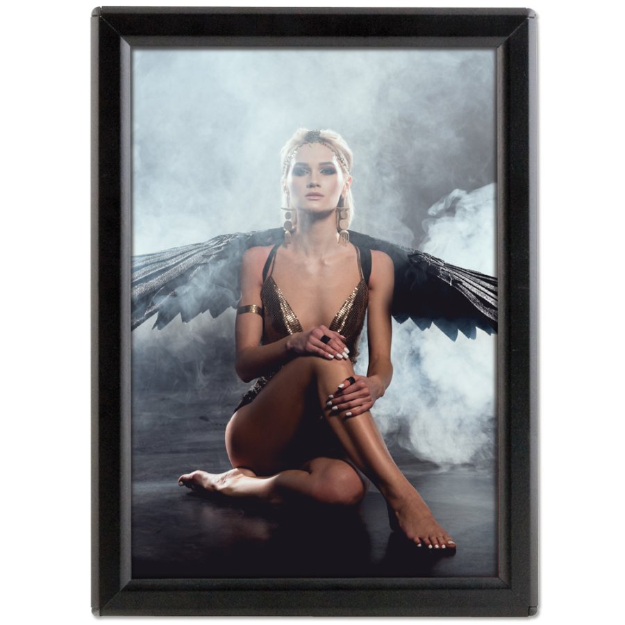 Opti Klapprahmen mit 14mm Aluminiumprofil, Silber - A5