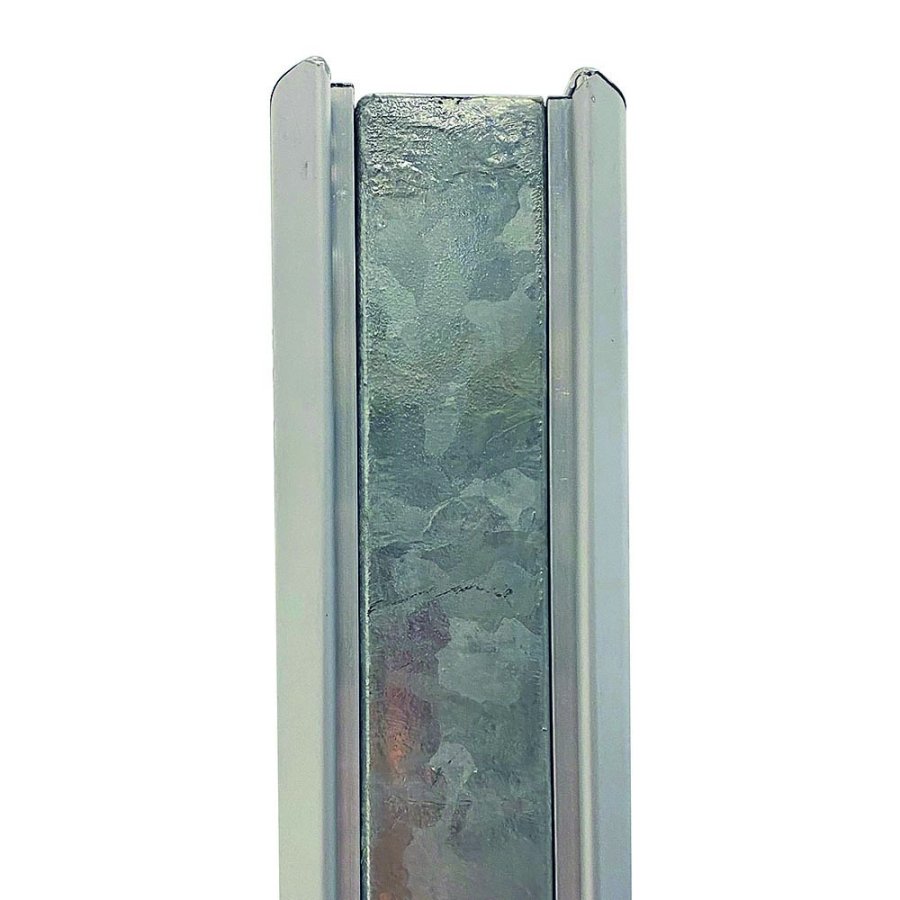 Schwerer Outdoor Kundenstopper mit Betonfu&szlig;, silver - 100x140 cm