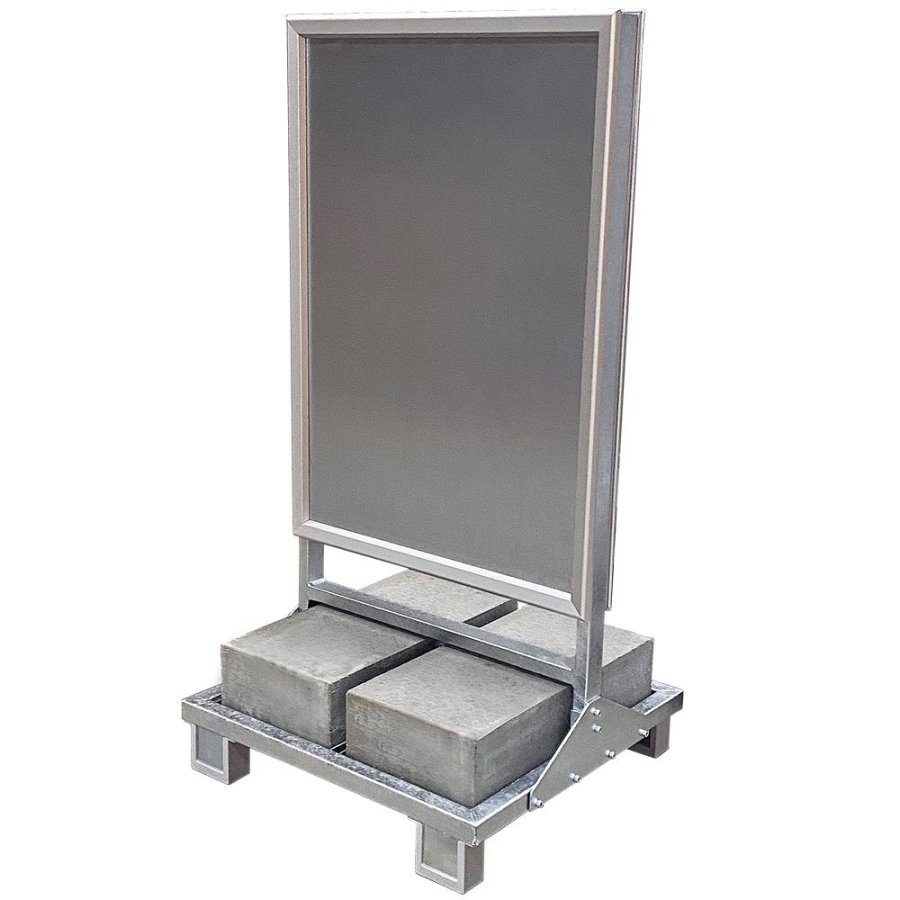 Schweres Kundenstopper mit Betonst&auml;nder f&uuml;r den Au&szlig;enbereich - 70 x 100 cm