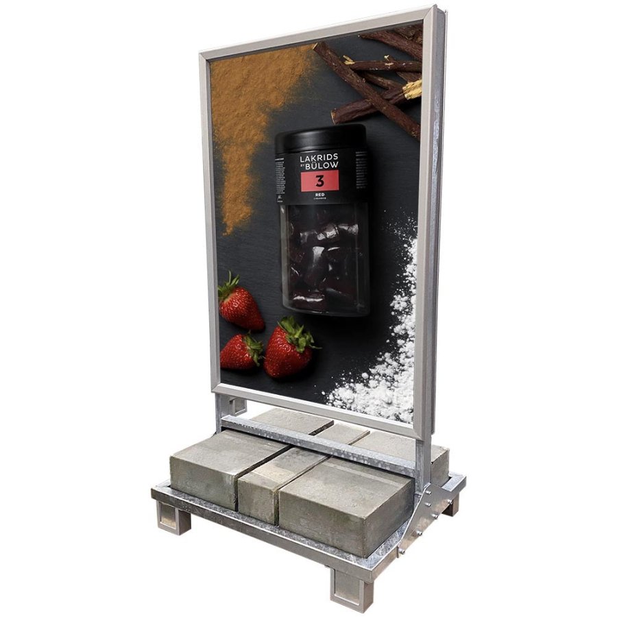 Schweres Kundenstopper mit Betonst&auml;nder f&uuml;r den Au&szlig;enbereich - A0